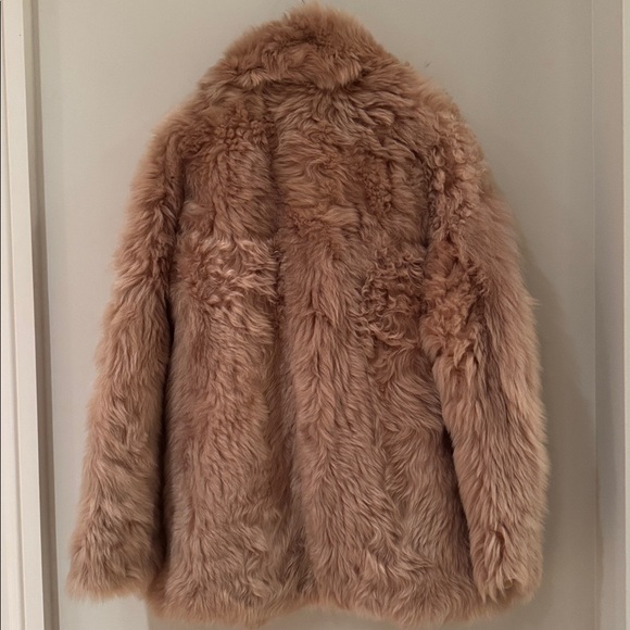 COACH 1941 LAMB SHEARLING LEATHER COAT WITH STITCHED LEATHER FRONT DETAIL SIZE 4 - Picture 8 of 14